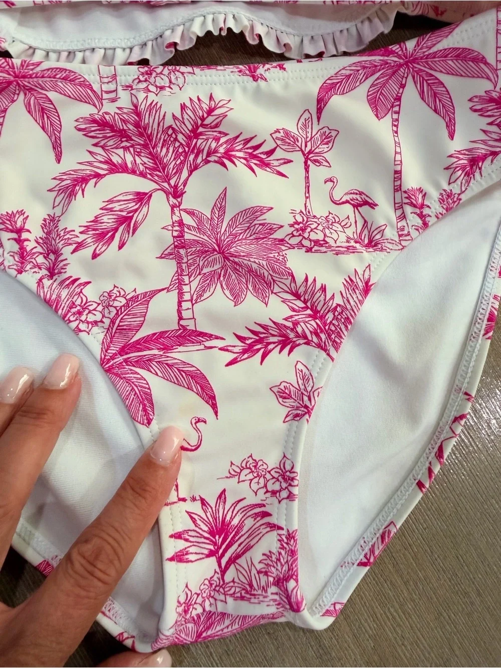Janie and Jack Pink Tropical Print Girls' Two-Piece Swim Set 10